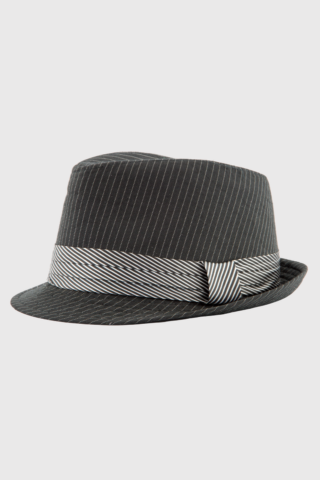 Chapeau noir & blanc en tissu homme
